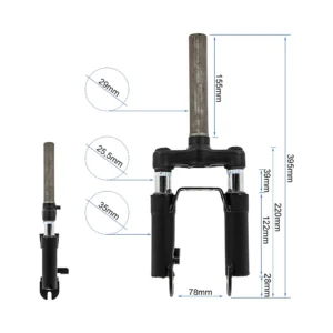 Suspension Delantera Para Patinete Electrico Smartgyro K2: cotas para un montaje preciso.