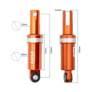 Suspension Trasera Izquierda Original Para Patinete Electrico Xiaomi Mi5 Max: aspecto estructural de los puntos de acoplam...