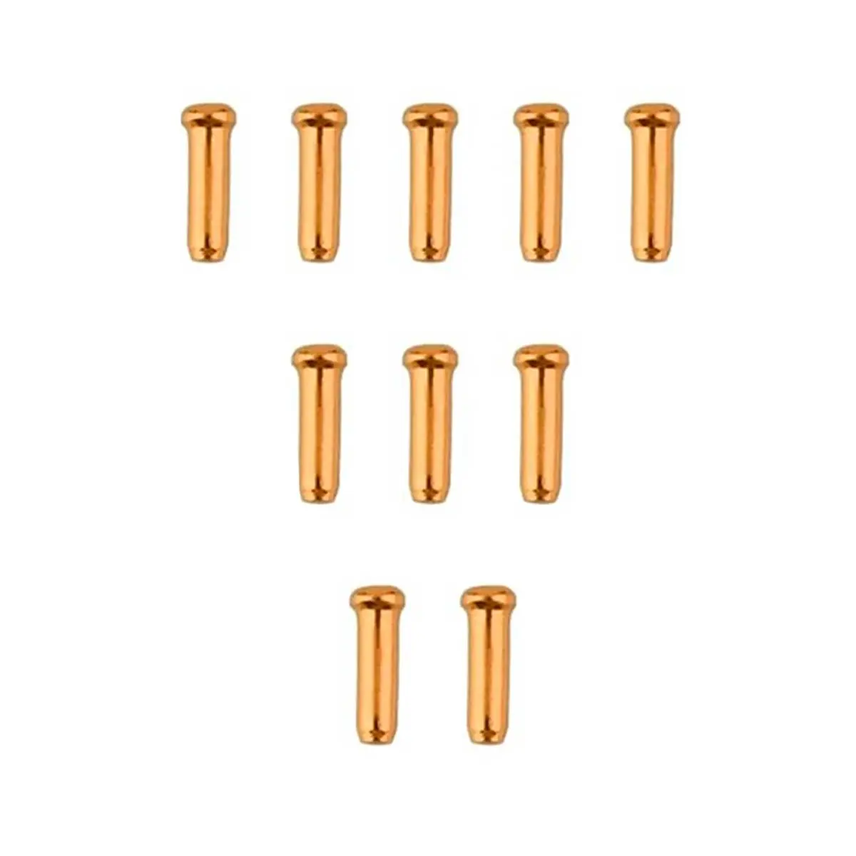 Pack completo de terminales de freno en aluminio amarillo anodizado, ideal para personalizar y mejorar tu patinete eléctrico con estilo y seguridad.